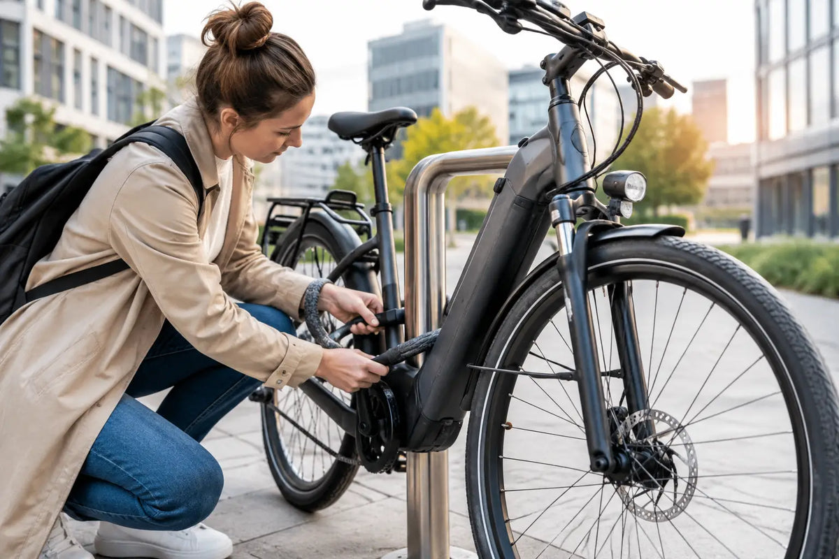 Fiets beveiliging voor e-bikes in de stad